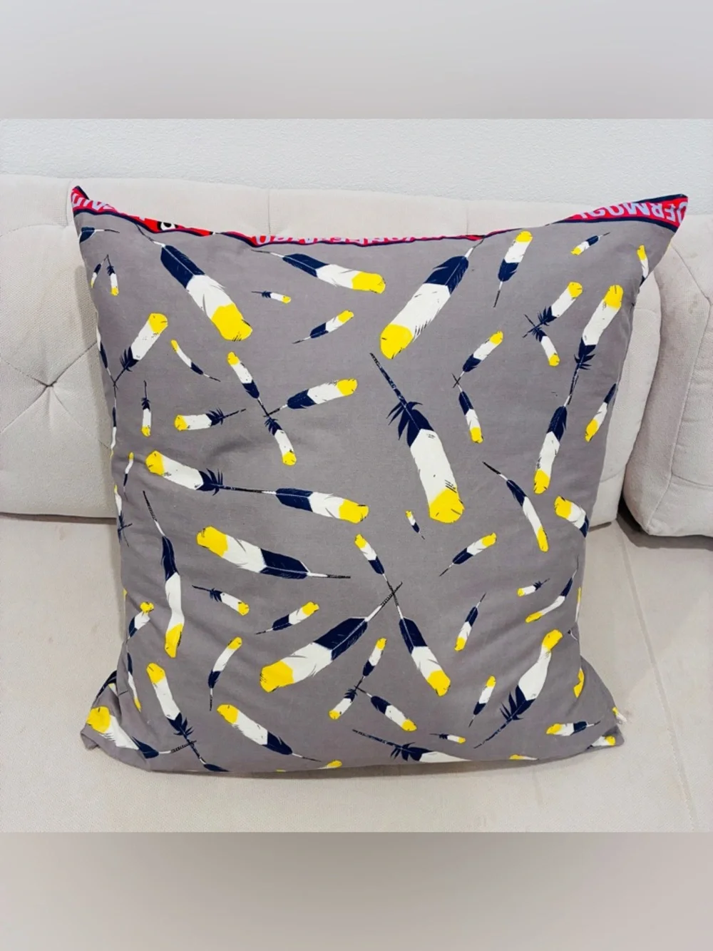 IKEAxWalterVanBeirendonck GLÖDANDE Feather Accent Limited Edition Large Cushion